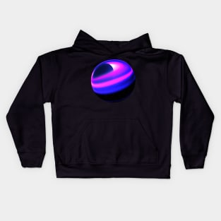 Planet with Gas and Dust Rings - Spherical Core Kids Hoodie